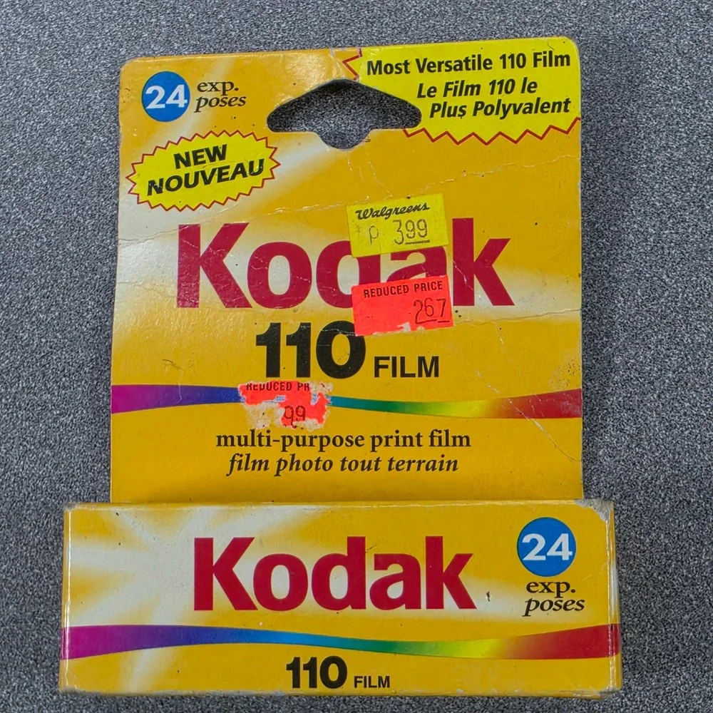 Kodak 110 Film 24 Exp OS Yellow NIB Expired 2004 Multi-Purpose Print Film